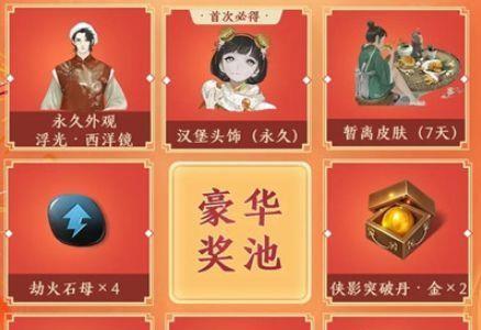 天涯明月刀联动奖池展示图