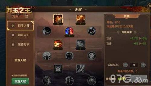 万王之王3D射手天赋3