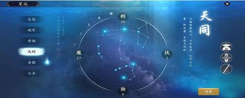 天涯明月刀手游星运值图片