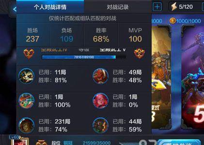 全民超神玉面剑魔胜率截图