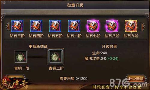 热血传奇手机版勋章