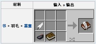 我的世界书与笔的制作方法
