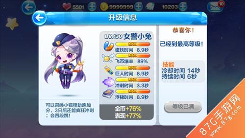 天天酷跑女警小兔怎么刷分（天天酷跑小小兔）