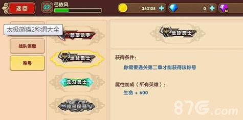 太极熊猫2称号2