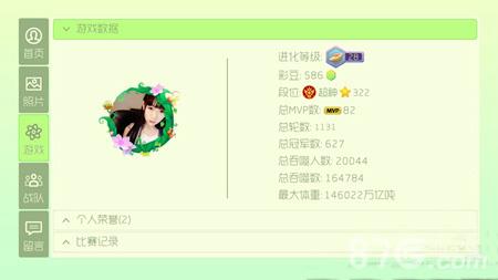 球球大作战个人页面