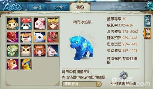诛仙手游稀有冰焰熊